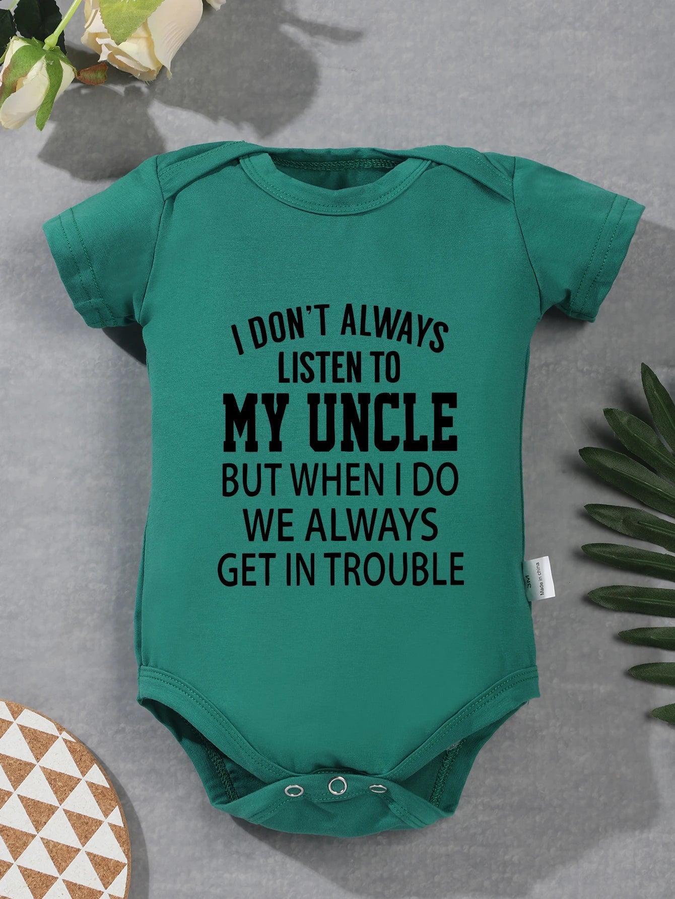 I Don't Always Listen To My Uncle Print Boy Girl Trendy Harajuku Rompers Baby Bodysuit Toddler Jumpsuit Clothes Newborn Infant