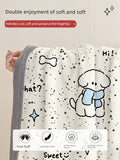 Office Nap Wool Blanket Lunch Break Shawl Flannel Multifunctional Towel Blanket All Year Round Air Conditioning Blanket Cartoon Fall and Winter