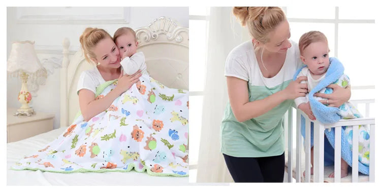 Baby Blankets New Double Layer Super soft Fleece Infant Bebe Swaddle Envelope Wrap For Newborn Baby Boys Girls Bedding Blanket