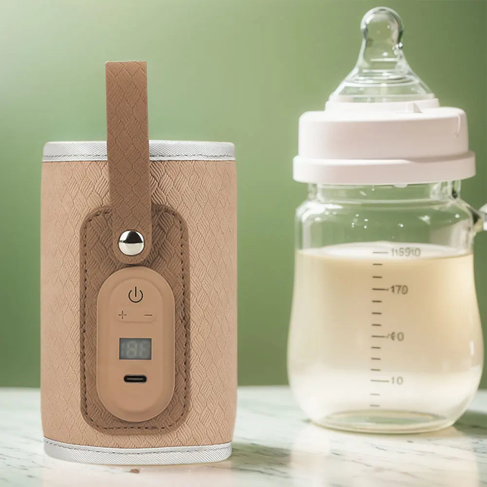 Digital Display Baby Milk Bottle Thermal Bag Milk Water Warmer USB Powered Portable Baby Milk Heat Keeper for Car Outdoor Travel