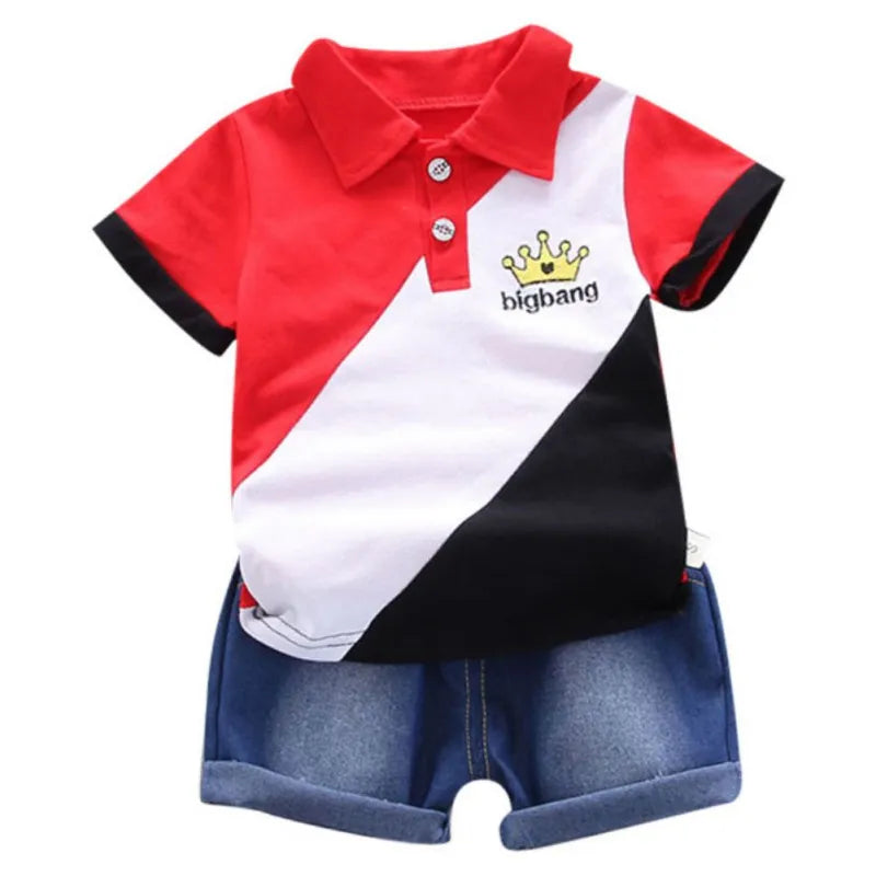 Summer Cool Pattern Children Kid's Sport Suit Baby Little Boy's Clothing Set Toddler Boys Formal Clothes Sets For 0.3-4Y