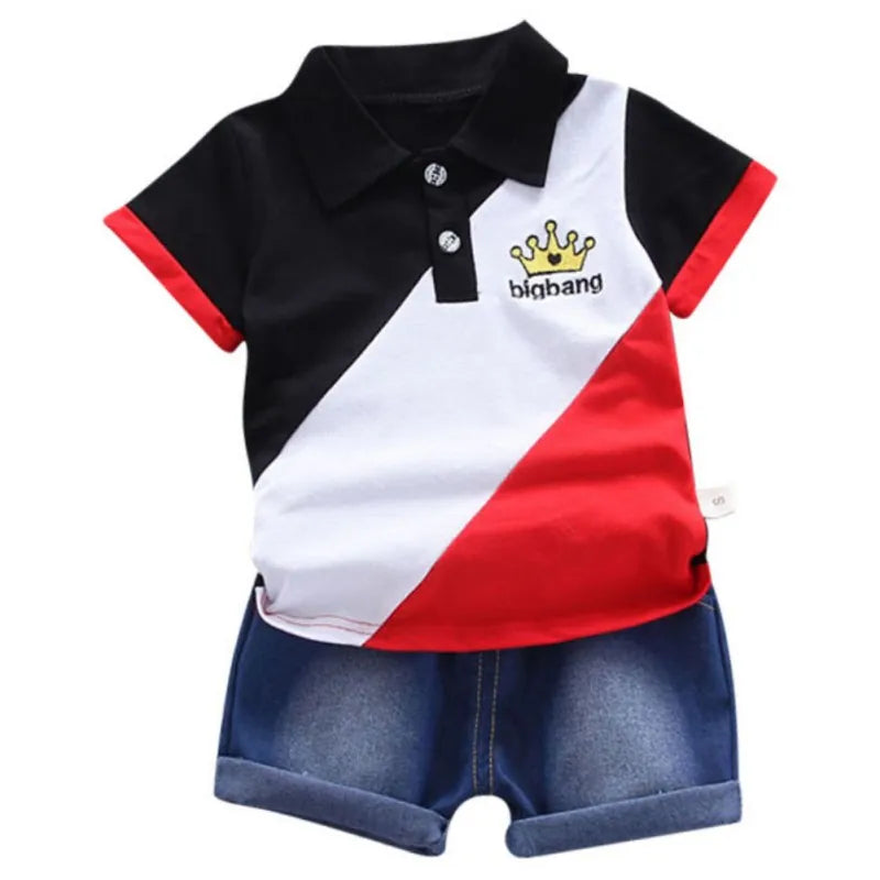 Summer Cool Pattern Children Kid's Sport Suit Baby Little Boy's Clothing Set Toddler Boys Formal Clothes Sets For 0.3-4Y