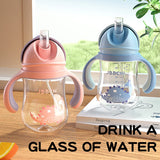 1PC Baby bottle 1-3-2 Over the age of large capacity drop resistant with straw handle brand bottle drinking water