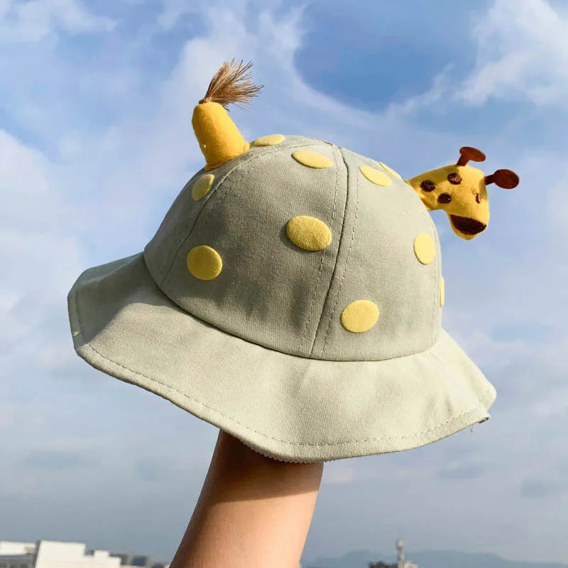 Baby Bucket Hat for Kids Spring Outdoor Boys Girls Sun Hat Summer Cute Frog Toddler Children Fisherman Cap Cotton Panama Bonnet