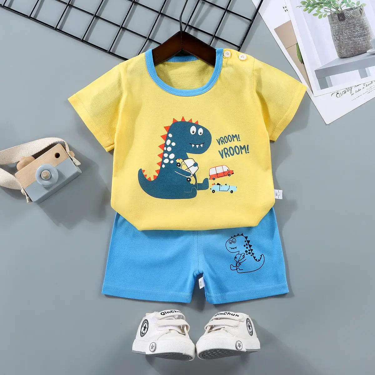 Baby Sets Children Set Girls Boy Shorts Clothes Cartoon Print Outfits For Kids Child Toddler T-shirt +pants Boys Clothes New