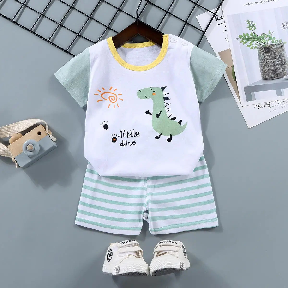 Baby Sets Children Set Girls Boy Shorts Clothes Cartoon Print Outfits For Kids Child Toddler T-shirt +pants Boys Clothes New