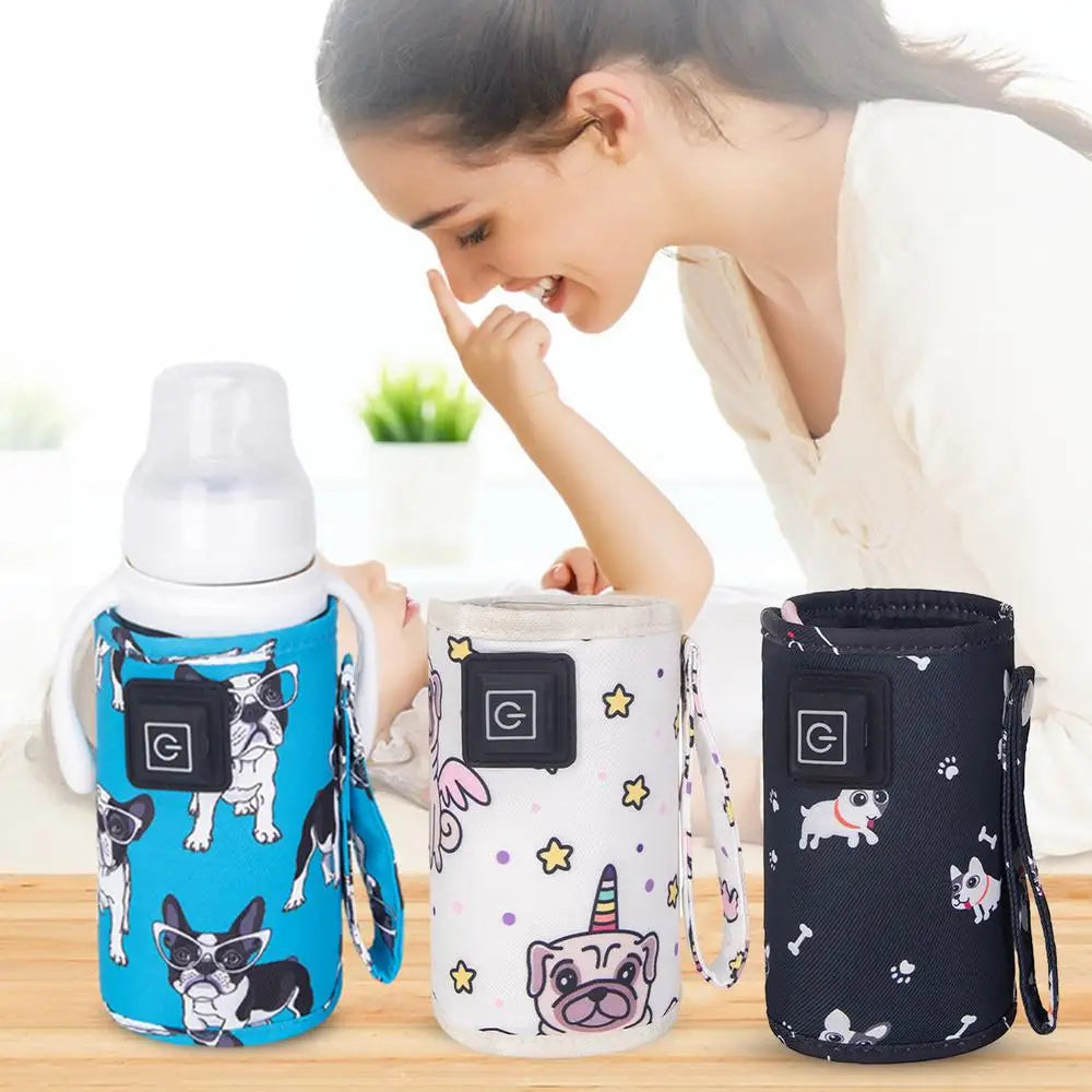 Outdoor Baby Feeding Milk Bottle Warmer Thermal Bag Travel Stroller Insulated Bag Baby Nursing Bottle Heater Supplies USB plug