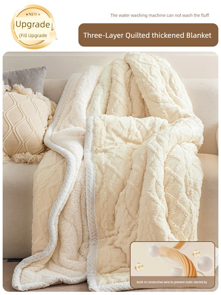 Winter Taffon Thickened Air Conditioning Bed Blanket