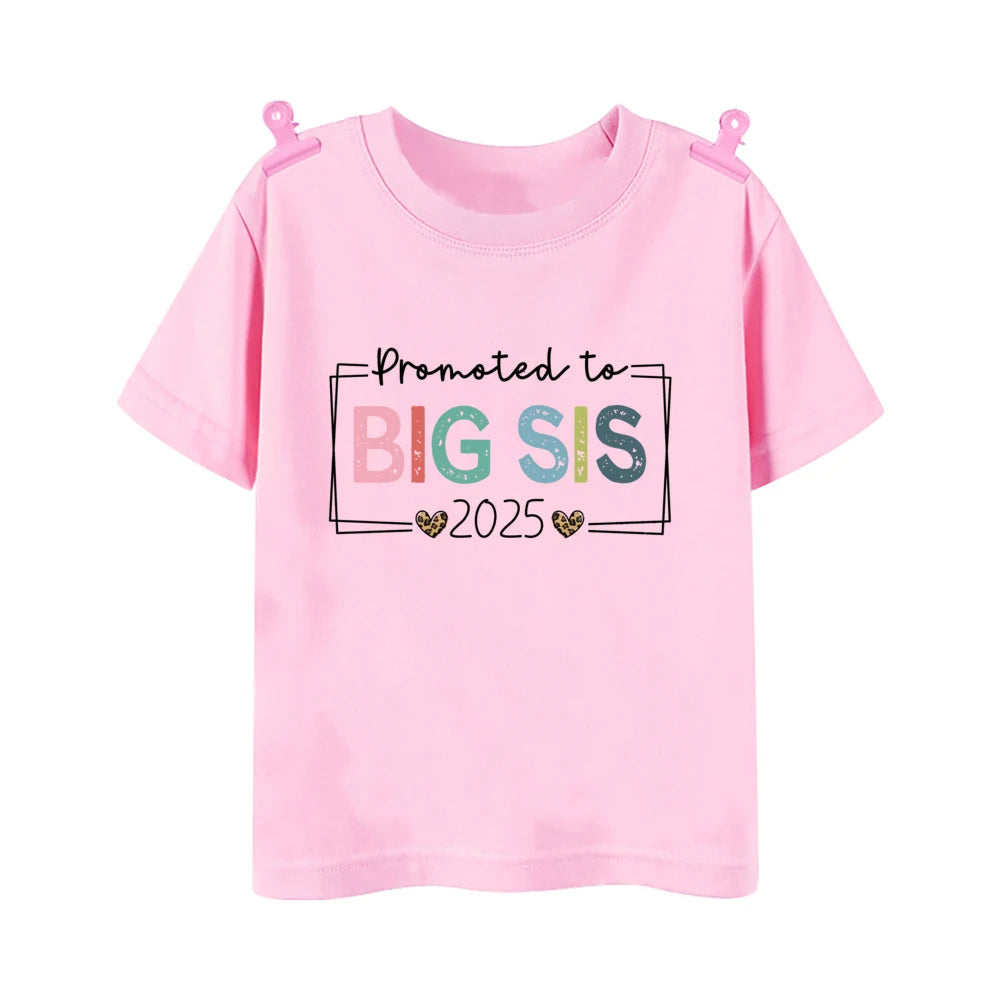 I'm Going To Be A Big Sister Printed Girls Shirt Tee Pregnancy Announcement Kids T-shirt Child Summer Short Sleeve Clothes Tops