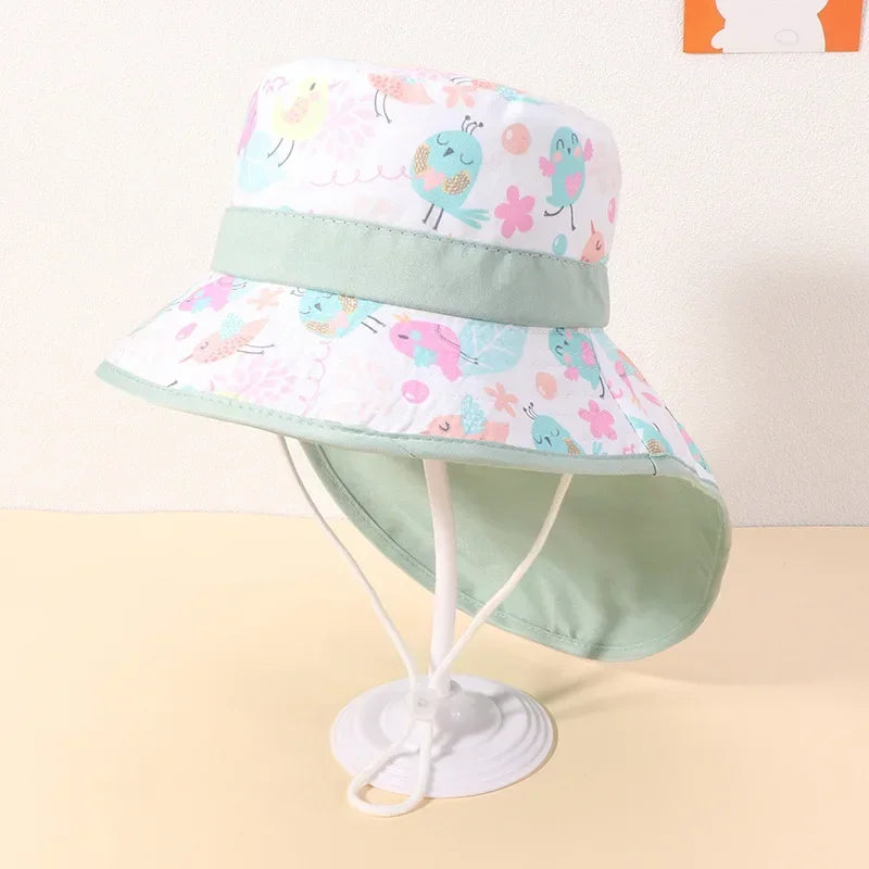 New 2022 Spring Summer Cotton Baby Sun Hat for Girls Boys Baby Bucket Hat Outdoor Children Fisherman Hat UV Protection Beach