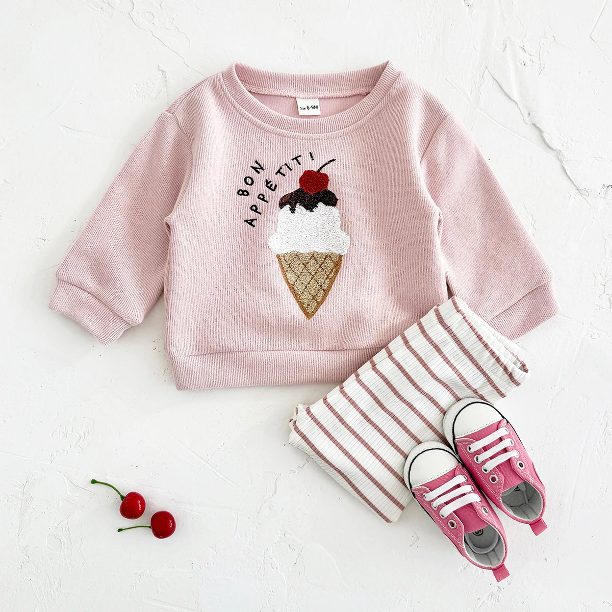 Newborn Girl Clothes Autumn Infant Outfit Sets Long Sleeve 2Pcs Pink Baby Kids Children Clothes Tracksuit Spring Top Pants