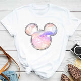 Disney Mickey Mouse Children T-shirt Fashion Minnie Pattern Print Tshirt Kid Boy Girl Clothing Summer Cotton Top Baby Casual Tee