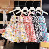 Dresses for Kids Girls Coolred Summer Middle and Big Kids Girls Seaside Holiday Halter Dresses