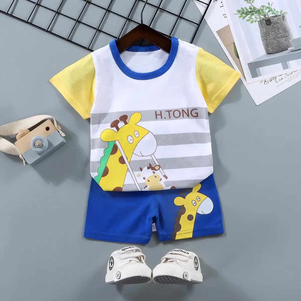 Baby Sets Children Set Girls Boy Shorts Clothes Cartoon Print Outfits For Kids Child Toddler T-shirt +pants Boys Clothes New