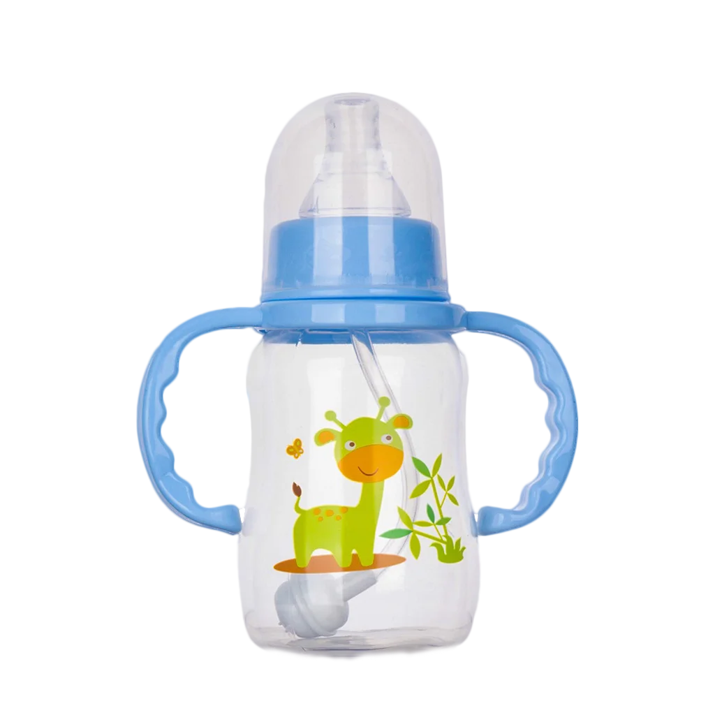 240ml newborn cartoon bottle, BPA-free, cartoon shape baby PP bottle, drop-proof and leak-proof baby feeding bottle