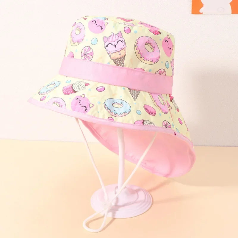 New 2022 Spring Summer Cotton Baby Sun Hat for Girls Boys Baby Bucket Hat Outdoor Children Fisherman Hat UV Protection Beach