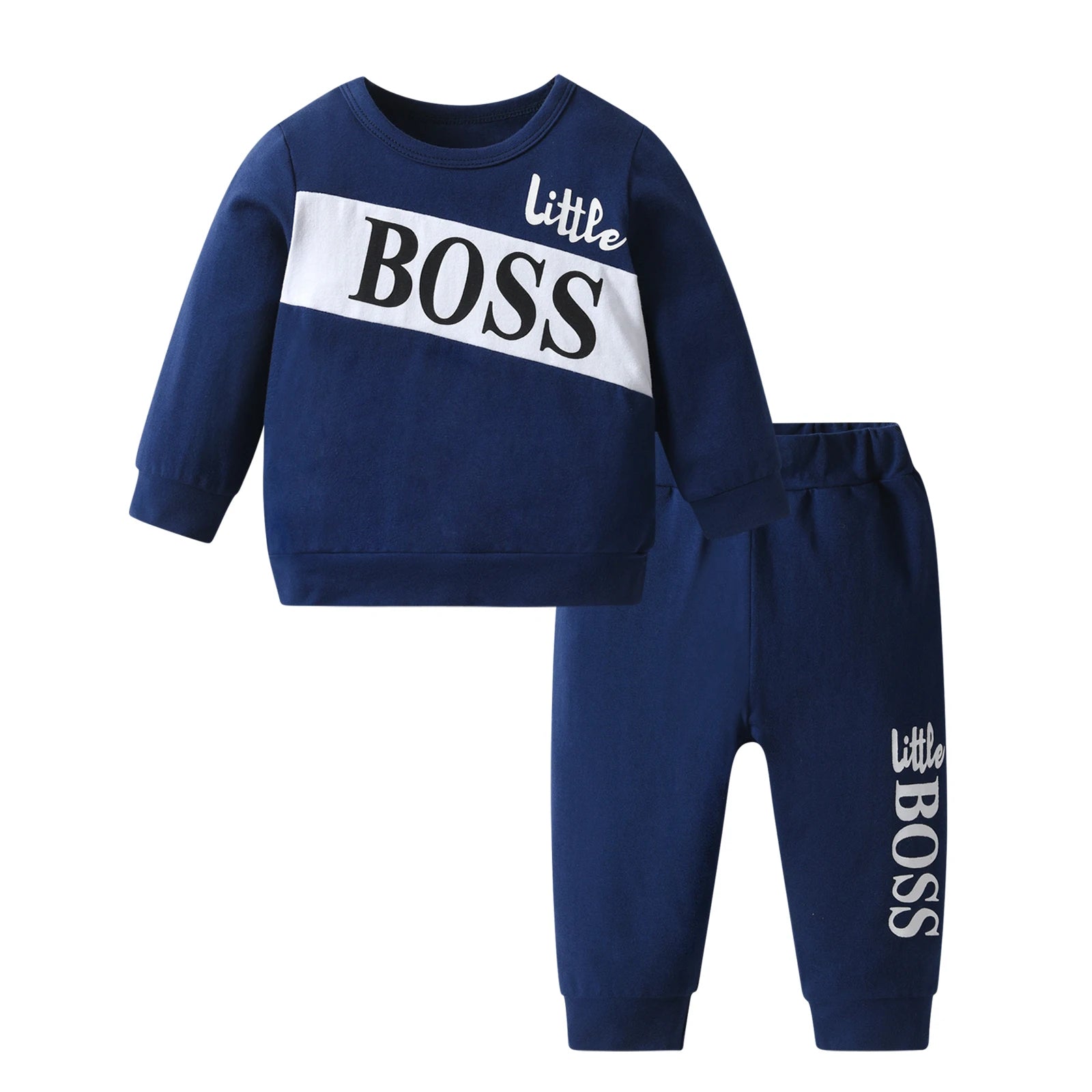 Infant Baby Boys Girls Clothes Newborn Autumn Long Sleeve Letter Cotton Tops Casual Pants Toddler Clothing Outfit Set Fall 0-24M