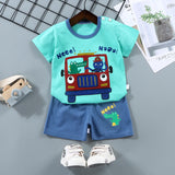 Baby Sets Children Set Girls Boy Shorts Clothes Cartoon Print Outfits For Kids Child Toddler T-shirt +pants Boys Clothes New