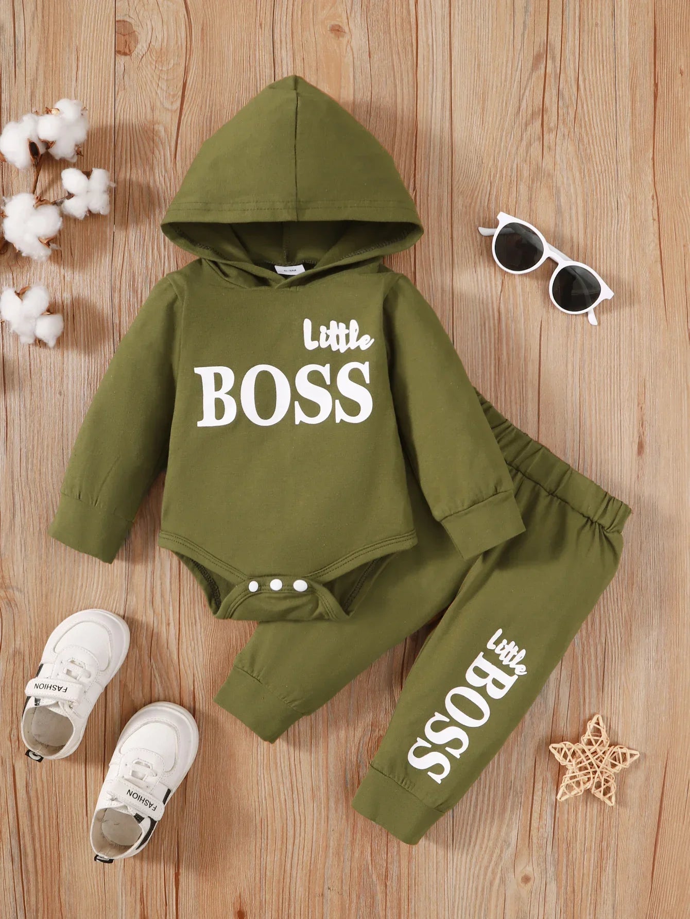 Winter   Newborn  Infant   0-24M  Baby   Boy   Long   Sleeves   Cotton   Hooded   Letter    Fashion    Baby   Hoodies   Clothing