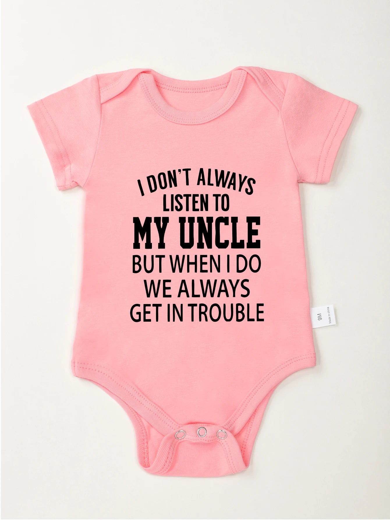 I Don't Always Listen To My Uncle Print Boy Girl Trendy Harajuku Rompers Baby Bodysuit Toddler Jumpsuit Clothes Newborn Infant