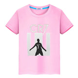 Football fan CR7 t shirt for kids boy 10years Cotton anime Short y2k one piece Ronaldo print Tops pride tshirt kids clothes girl