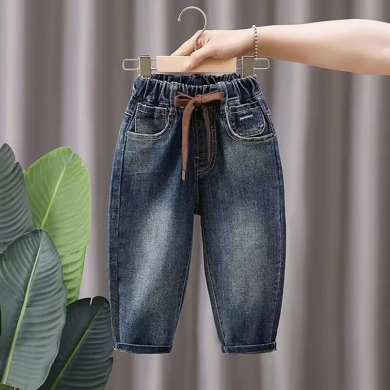 Children's Jeans Spring and Autumn New Boys' Fashion Loose Fit Jeans Pants Baby Autumn casual pants