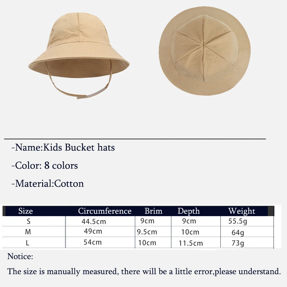 0-8years Baby Hat Summer Autumn Panama Baby Outdoor Fisherman Sun Hat Beach Accessories Kids Bucket Hat Baby Cap for Girls Boys