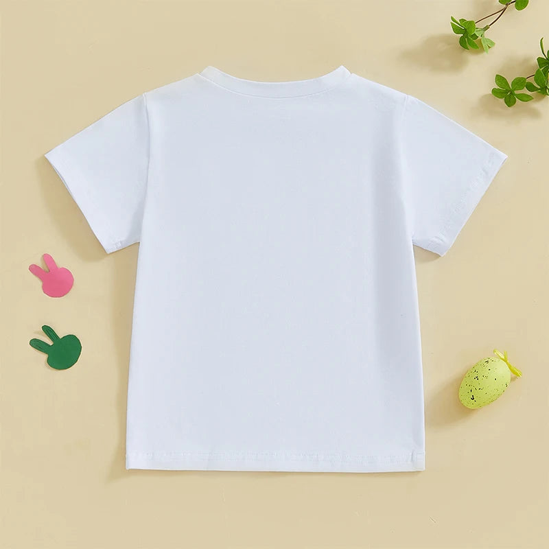 Citgeett Summer Easter Kids Boys Girls T-Shirts Short Sleeve Cartoon Print Tops T-Shirts Clothes