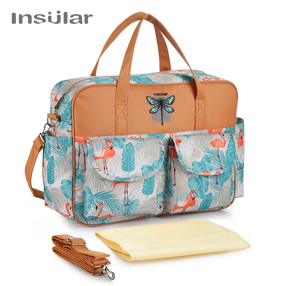 Insular Mummy Large Capacity Diaper Stroller Bag Waterproof Outdoor Travel Diaper Maternity Bag Baby Nappy Travel Changing Bags