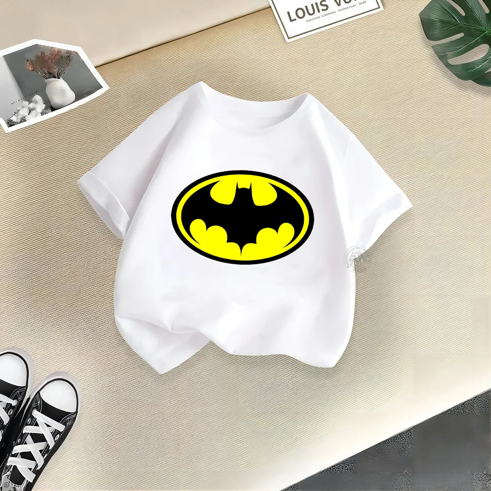 Cartoon Summer clothing Casual cotton T-shirt Super Heroes Boys Girls comfortable cotton T-shirt crewneck short-sleeved top