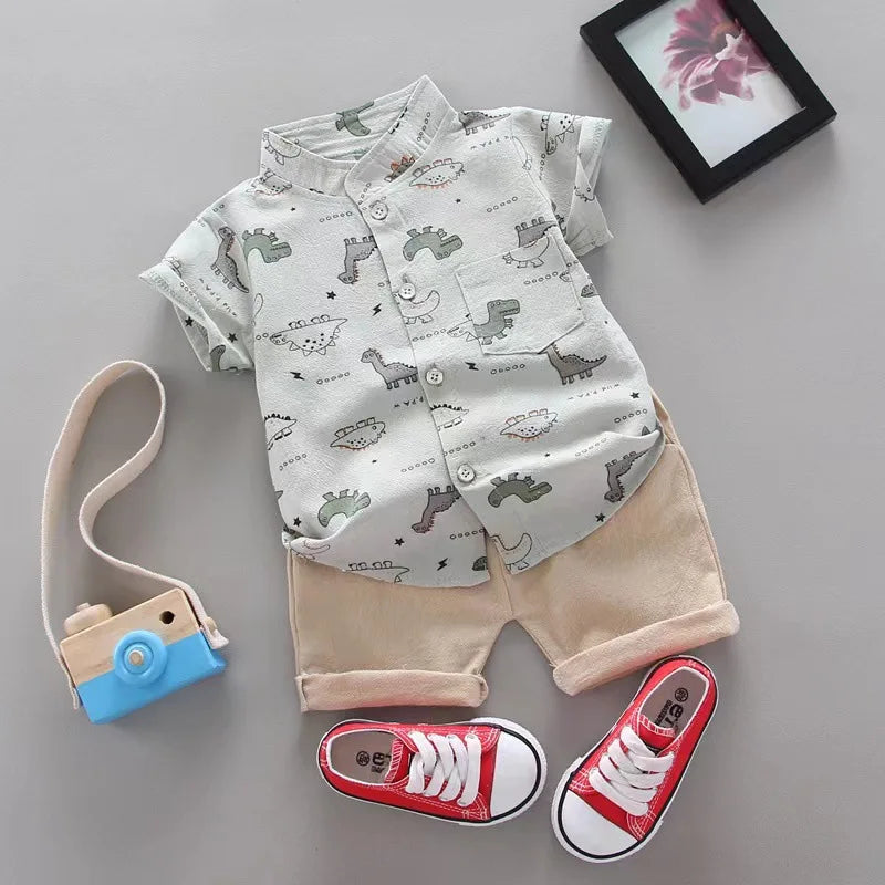 Fashion Baby Boy's Suit Summer Casual Clothes Set Top Shorts 2PCS Baby Clothing Set For Boys Infant Suits Kids Clothes