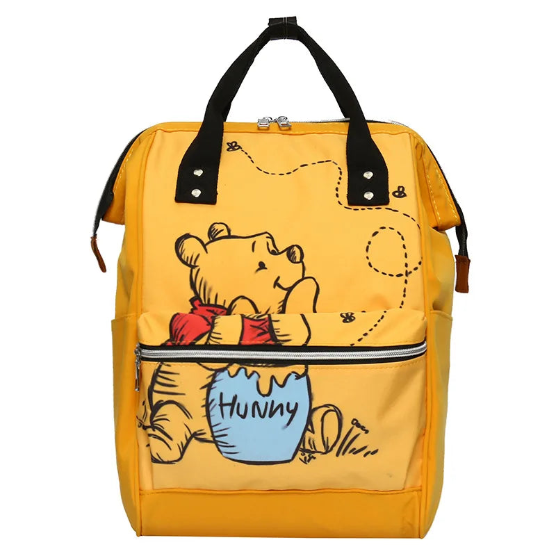 Disney New Mommy Bag Fashion Cartoon Print Large Capacity Mommy Bag Mother and Baby Bag Waterproof Bottle Diaper Backpack