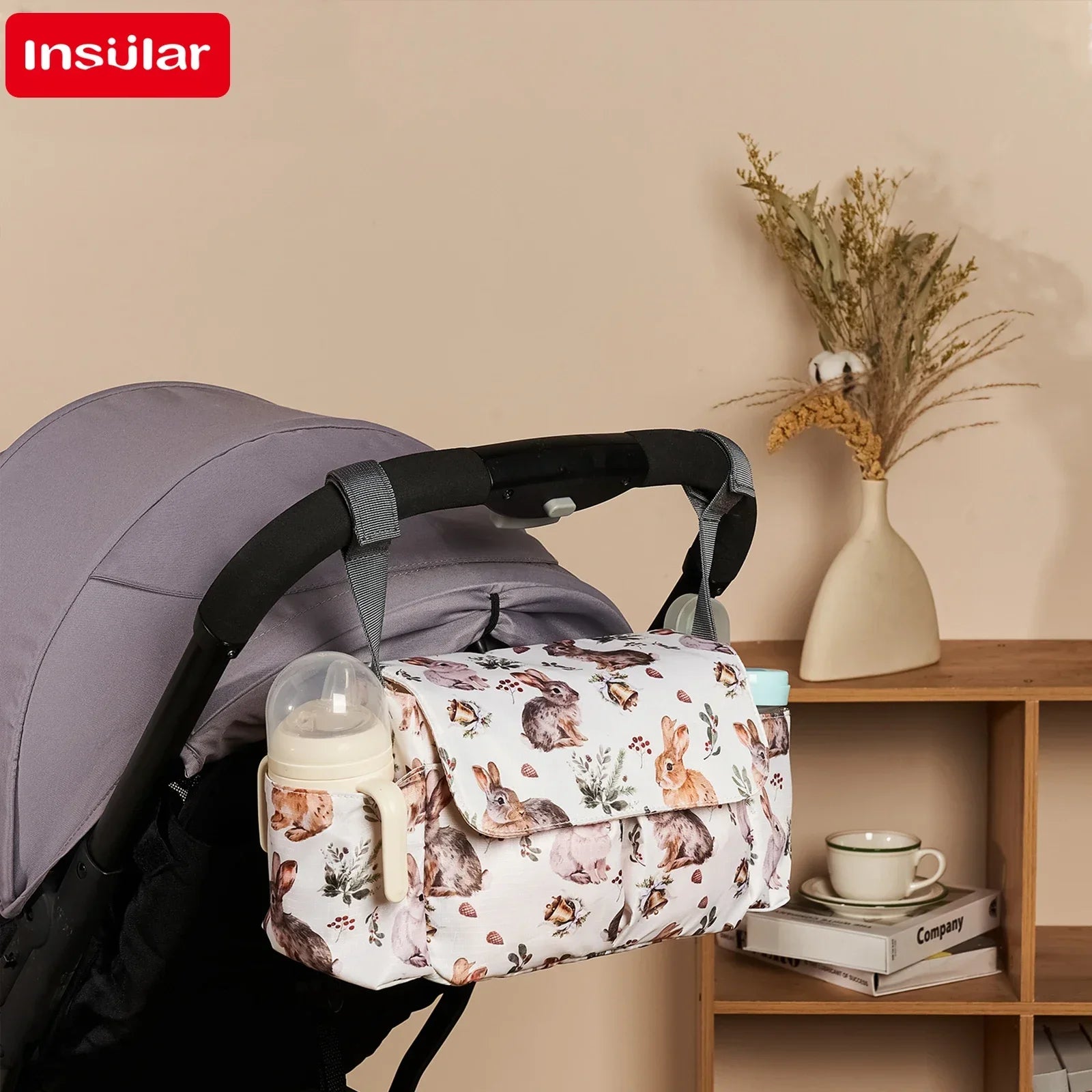 Diaper bag Cartoon Baby Stroller Organizer Nappy Diaper Bags Waterproof Buggy Pram Cart Basket Hook Stroller Accessories