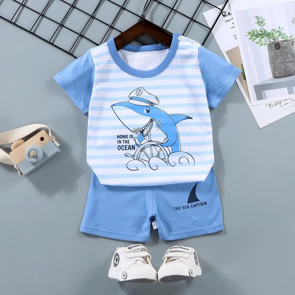 Baby Sets Children Set Girls Boy Shorts Clothes Cartoon Print Outfits For Kids Child Toddler T-shirt +pants Boys Clothes New