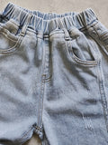 5093 casual  soft denim shorts  summer kids boys  shorts jeans loose 60%-70% length