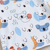 Newborn Clothing Cute Cartoon Animal Print Comfortable And Soft Boy/Girl Summer Short Sleeved Baby T-Shirt+Pants Two-Piece Set