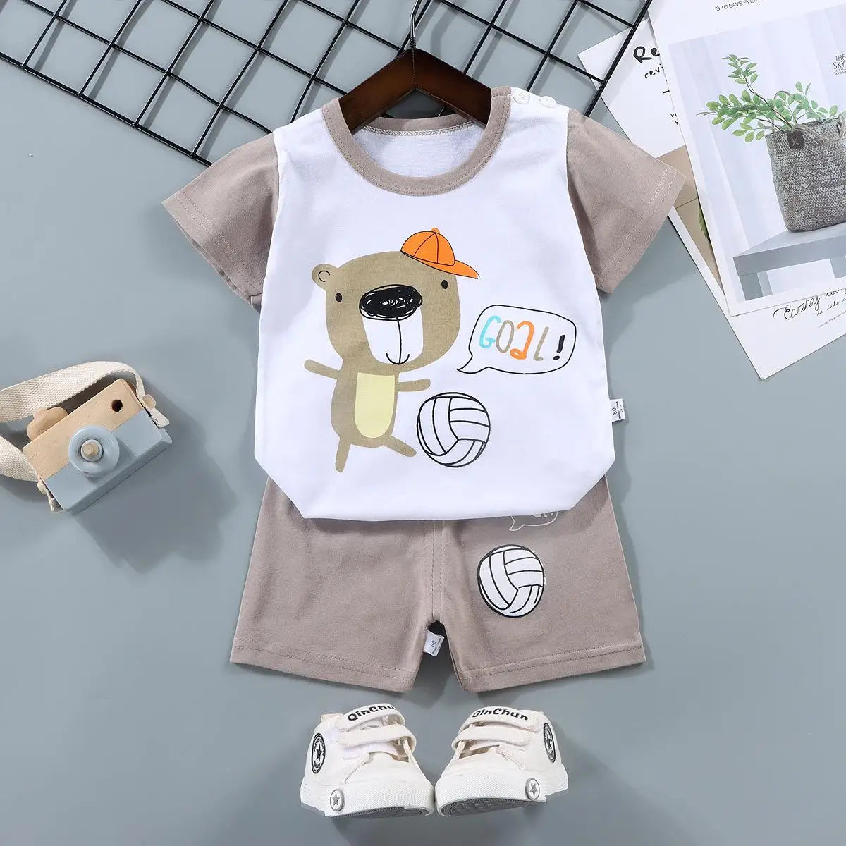 Baby Sets Children Set Girls Boy Shorts Clothes Cartoon Print Outfits For Kids Child Toddler T-shirt +pants Boys Clothes New