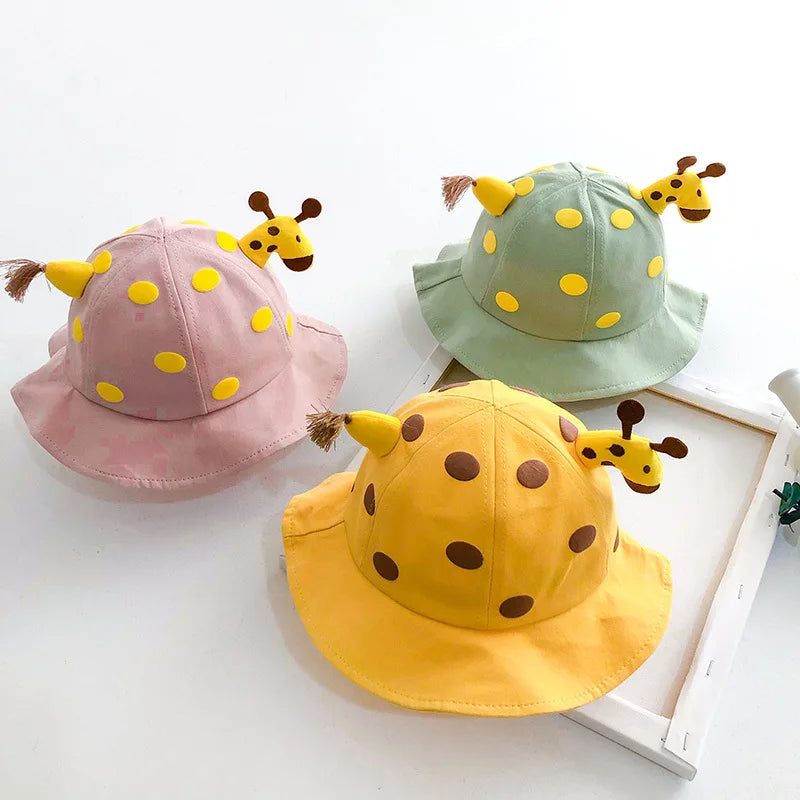 Baby Bucket Hat for Kids Spring Outdoor Boys Girls Sun Hat Summer Cute Frog Toddler Children Fisherman Cap Cotton Panama Bonnet