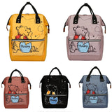 Disney New Mommy Bag Fashion Cartoon Print Large Capacity Mommy Bag Mother and Baby Bag Waterproof Bottle Diaper Backpack