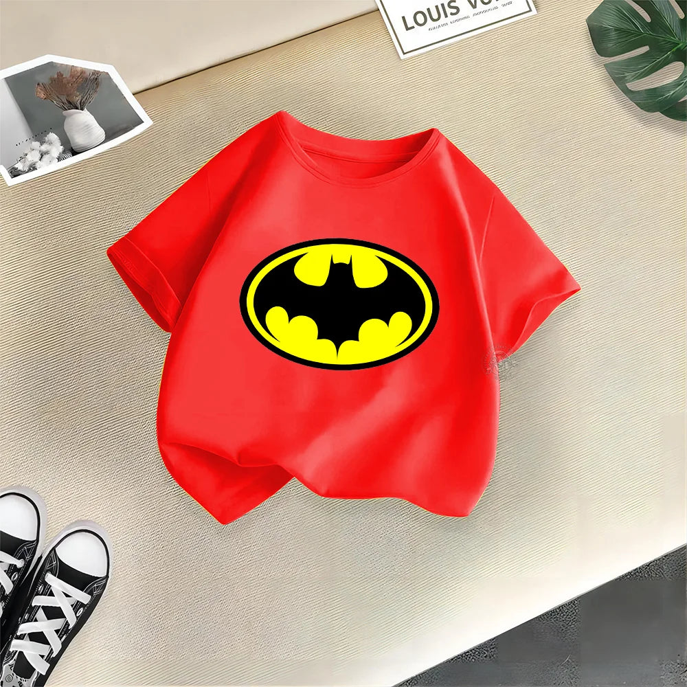 Cartoon Summer clothing Casual cotton T-shirt Super Heroes Boys Girls comfortable cotton T-shirt crewneck short-sleeved top