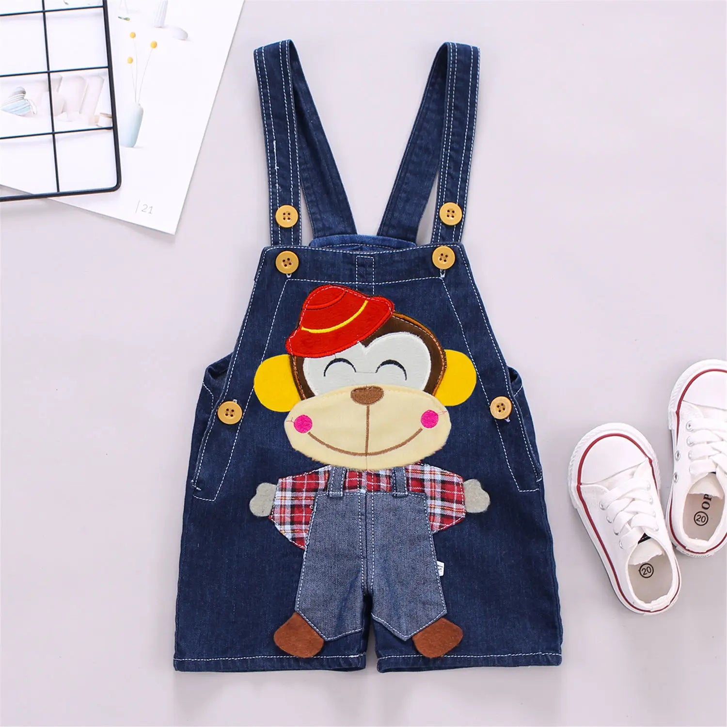 Baby jeans, ages 0-2, jumpsuit, shoulder strap, jumpsuit shorts, denim shorts, suspender pants, shoulder strap shorts