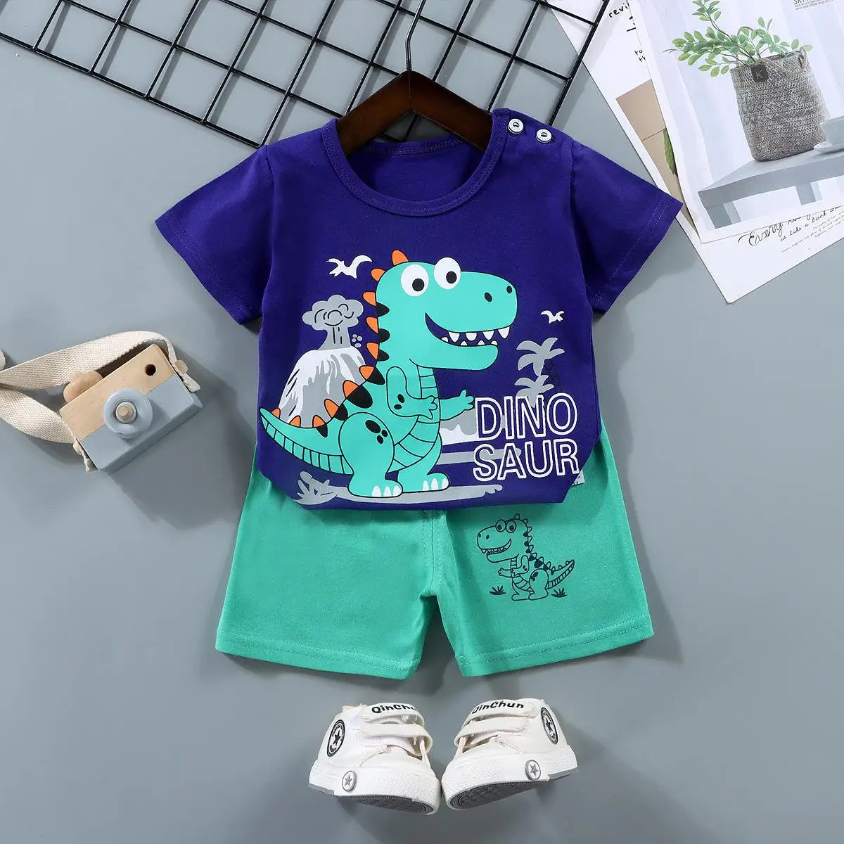 Baby Sets Children Set Girls Boy Shorts Clothes Cartoon Print Outfits For Kids Child Toddler T-shirt +pants Boys Clothes New