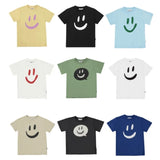 Boys Clothes Molo Brand New Summer Sale Smile Face Kids T-shirts Short Sleeve Cute Cartoon Tops Cotton Tee Toddler Girls Outwear