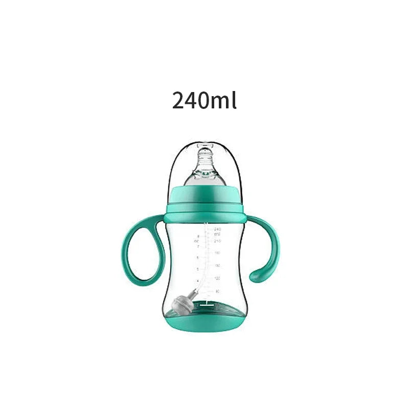 Anti-Choke Baby Bottle With Grip Wide-Caliber Feeding Bottles fpr Newborn Dring Cup Dual Use Infant Milk Water Drinking Bottle