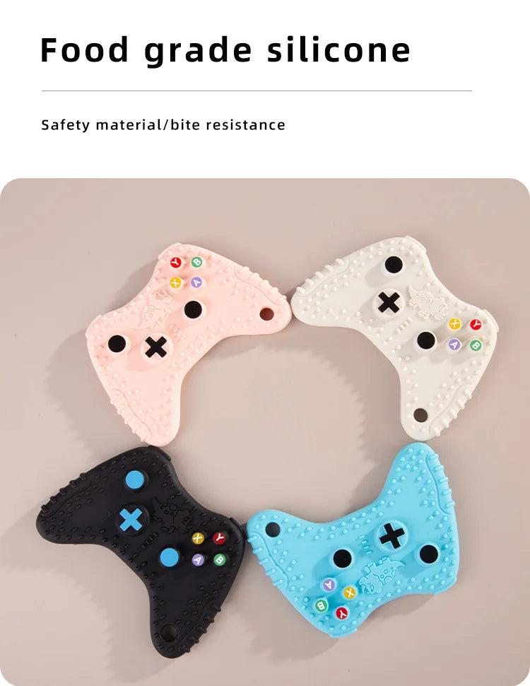 Creative Silicone Baby Teething Toys Remote Control Game Controller Silicone Teething Toy for Babies 6-12 Months Gifts