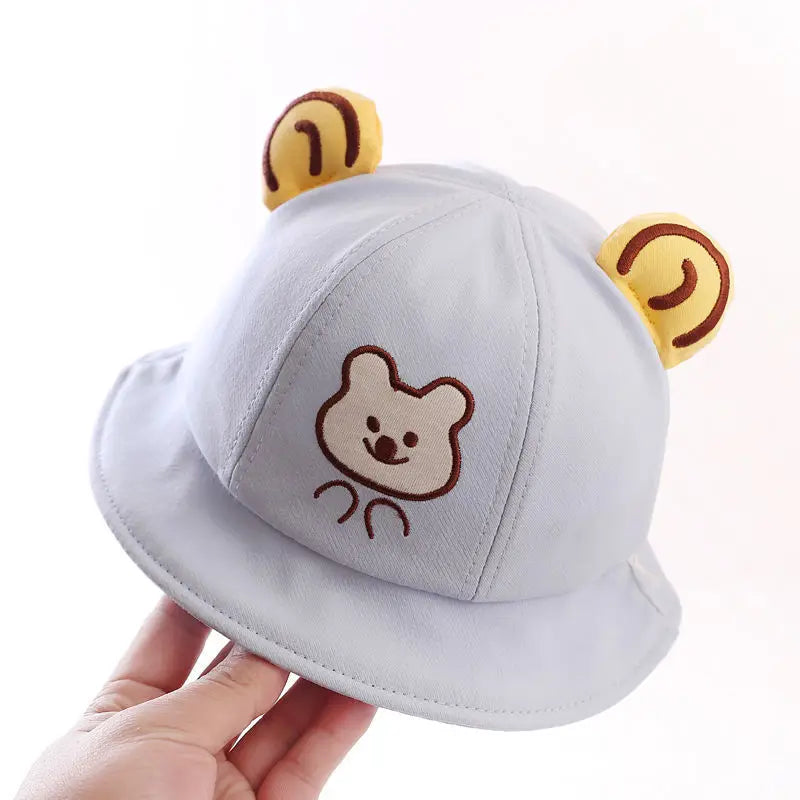 Baby Bucket Hat for Kids Spring Outdoor Boys Girls Sun Hat Summer Cute Frog Toddler Children Fisherman Cap Cotton Panama Bonnet