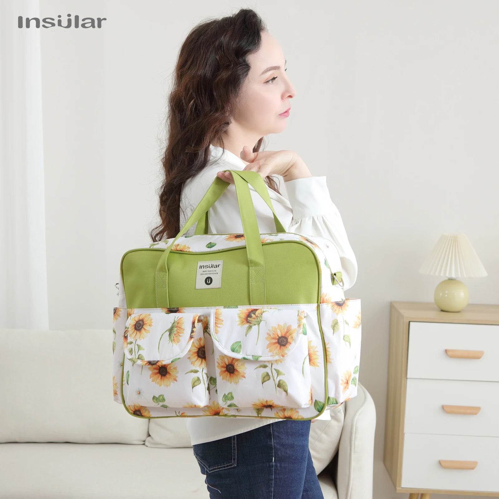 Insular Mummy Large Capacity Diaper Stroller Bag Waterproof Outdoor Travel Diaper Maternity Bag Baby Nappy Travel Changing Bags