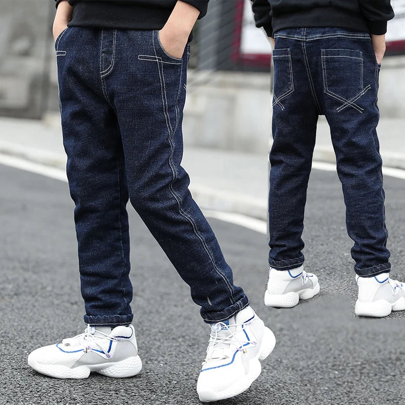 IENENS 5-13Y Kids Boys Clothes Skinny Jeans Classic Pants Children Denim Clothing Trend Long Bottoms Baby Boy Casual Trousers