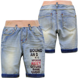 4031 soft denim shorts  summer  70% length  kids jeans  baby boys jeans