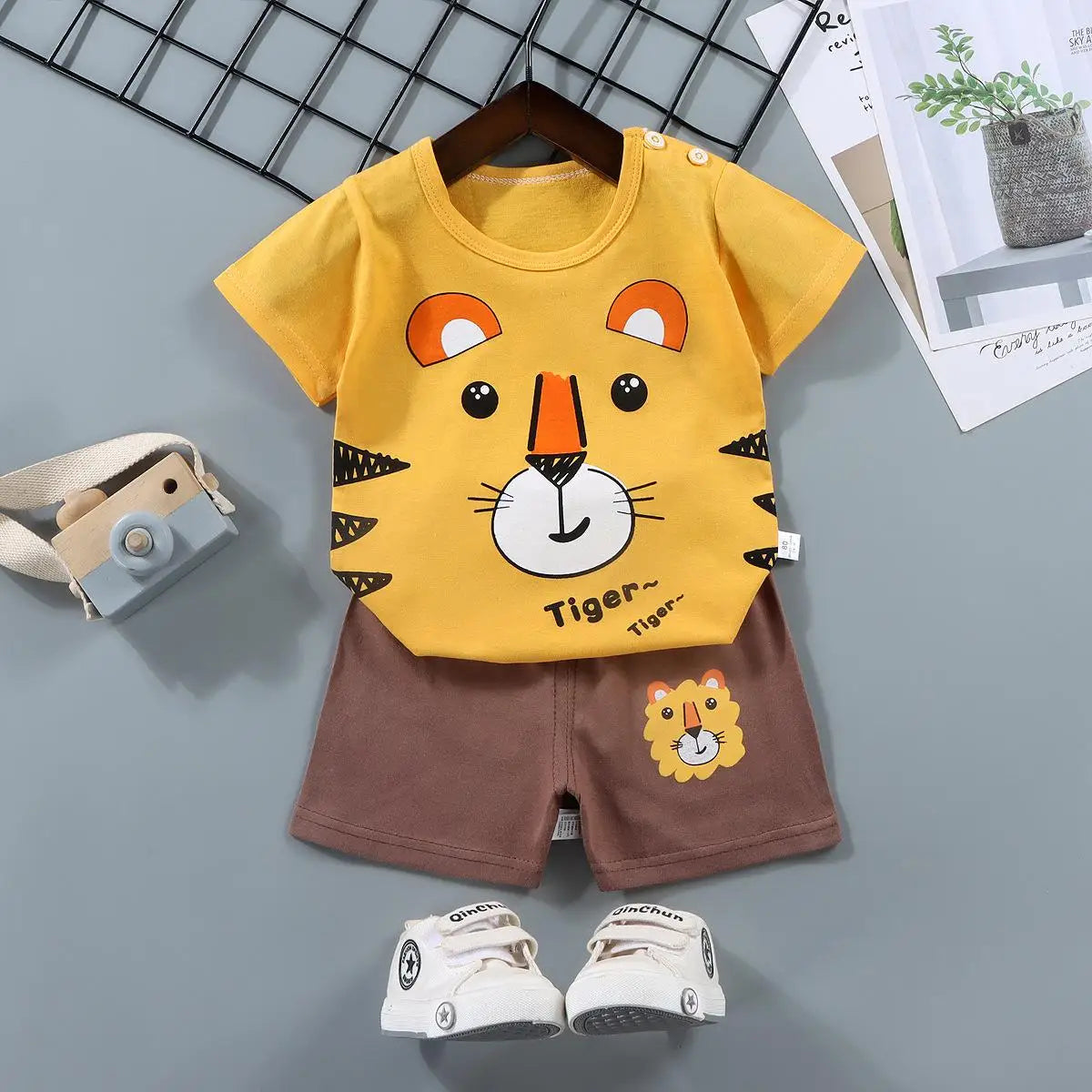 Baby Sets Children Set Girls Boy Shorts Clothes Cartoon Print Outfits For Kids Child Toddler T-shirt +pants Boys Clothes New